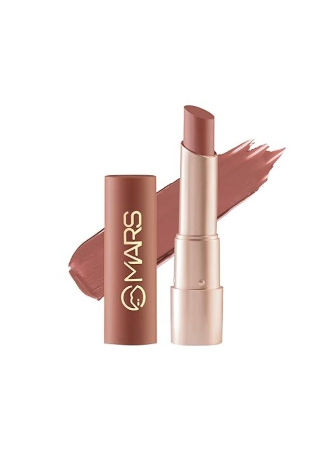 MARS Creamy Matte Long Lasting Lipstick for Women | Creamy Lipstick | Single Swipe Application | Smooth & Light Weight (3.2 gm) (12-Khoobsurat Kuchipudi) - Image 1